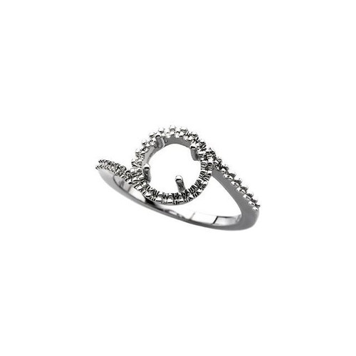 Halo Style Ring Mounting in Sterling Silver for Round Stone