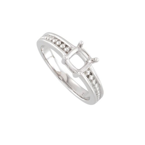 Family Ring Mounting in Platinum for Cushion Stone Family Ring Mounting in Platinum for Cushion Stone