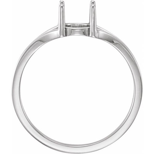 Cabochon Ring Mounting in Sterling Silver for Round Stone