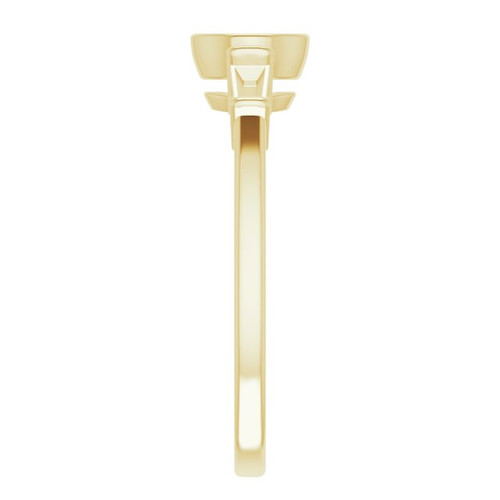 Accented Bezel Set Engagement Ring Mounting in 10 Karat Yellow Gold for Round Stone Accented Bezel Set Engagement Ring Mounting in 10 Karat Yellow Gold for Round Stone