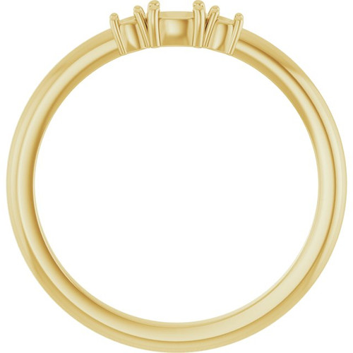 Stackable Ring Mounting in 18 Karat Yellow Gold for Oval Stone