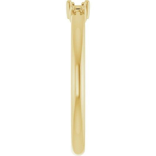 Stackable Ring Mounting in 18 Karat Yellow Gold for Oval Stone