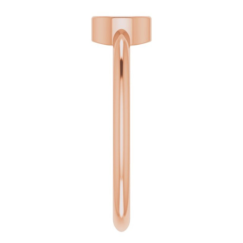 Rose Cut Stackable Ring Mounting in 18 Karat Rose Gold for Round Stone