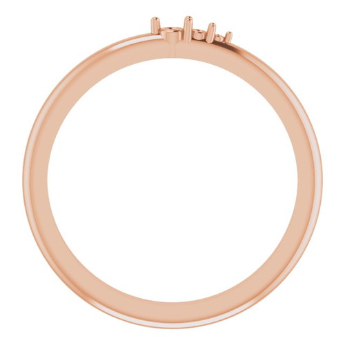 Graduated Stackable Ring Mounting in 18 Karat Rose Gold for Round Stone