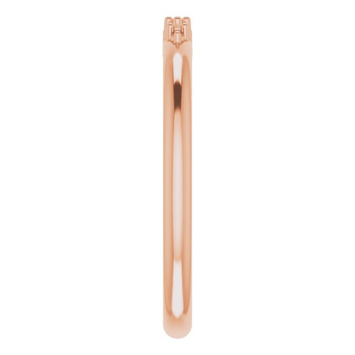 Graduated Stackable Ring Mounting in 18 Karat Rose Gold for Round Stone