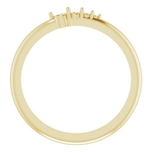 Graduated Stackable Ring Mounting in 18 Karat Yellow Gold for Round Stone