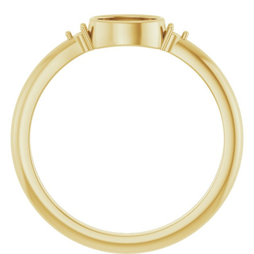 Bezel Set Cabochon Ring Mounting in 18 Karat Yellow Gold for Oval Stone Bezel Set Cabochon Ring Mounting in 18 Karat Yellow Gold for Oval Stone