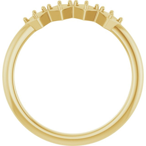 Family Ring Mounting in 10 Karat Yellow Gold for Square Stone