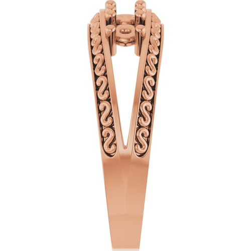 Family Ring Mounting in 10 Karat Rose Gold