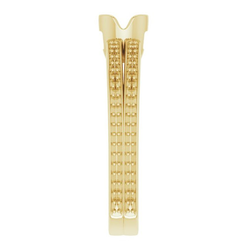 Bezel Set Accented Ring Mounting in 18 Karat Yellow Gold for Round Stone Bezel Set Accented Ring Mounting in 18 Karat Yellow Gold for Round Stone