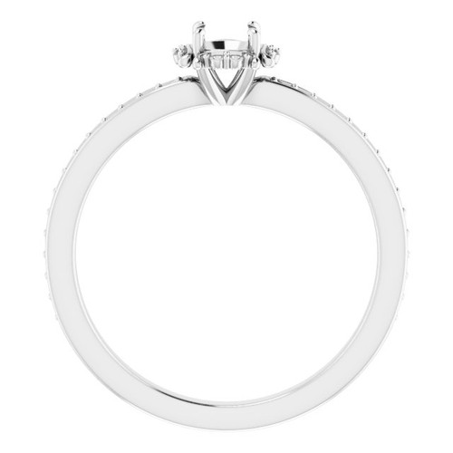 Halo Style Engagement Ring Mounting in Platinum for Round Stone Halo Style Engagement Ring Mounting in Platinum for Round Stone