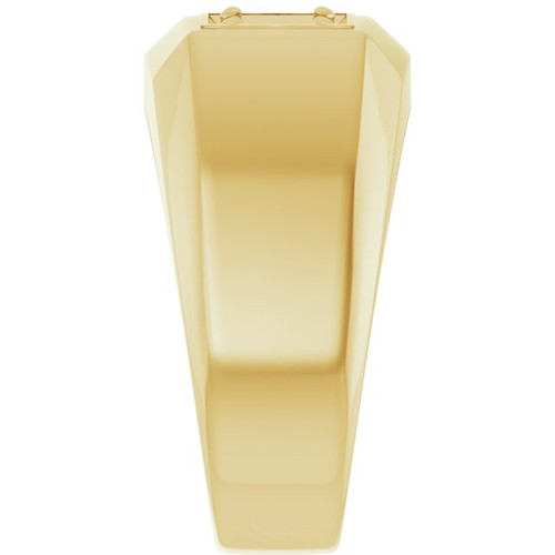 Two Stone Ring Mounting in 14 Karat Yellow Gold for Round Stone