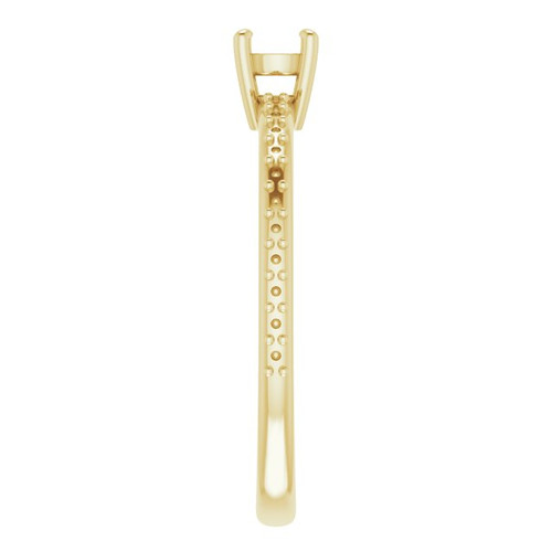 Engagement Ring Mounting in 18 Karat Yellow Gold for Round Stone