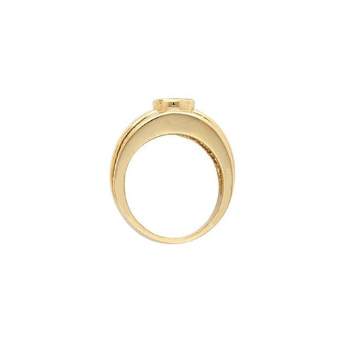 Bezel Set Ring Mounting in 14 Karat Yellow Gold for Pear shape Stone