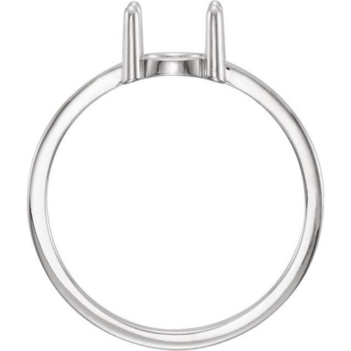 Cabochon Solitaire Ring Mounting in Platinum for Round Stone Cabochon Solitaire Ring Mounting in Platinum for Round Stone