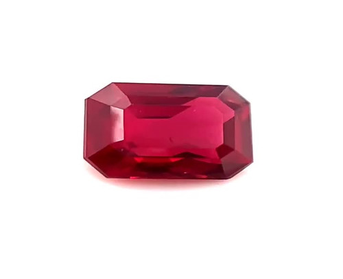 Octagon Cut, 1.15 Carat, Fine Ruby Gemstone,, 6.98 x 4.92 x 3.08