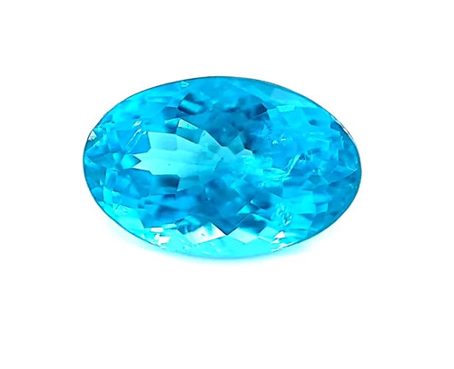 4.04 Carat Blue Apatite Oval Gem - Greenish Blue Hue - $1190 USD