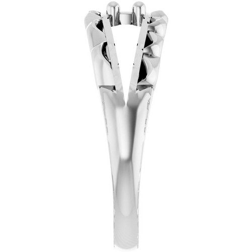 Family Ring Mounting in Platinum for Round Stone. Family Ring Mounting in Platinum for Round Stone.