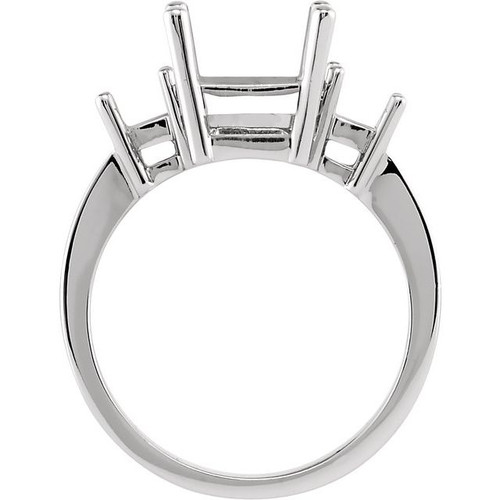 Accented Ring Mounting in 10 Karat Rose Gold for Emerald Stone.