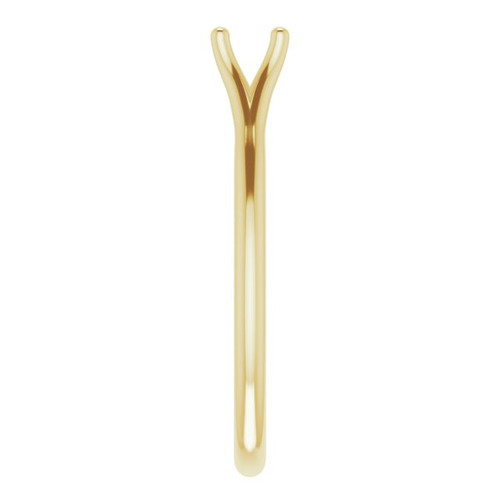 Solitaire Engagement Ring Mounting in 10 Karat Yellow Gold for Round Stone.