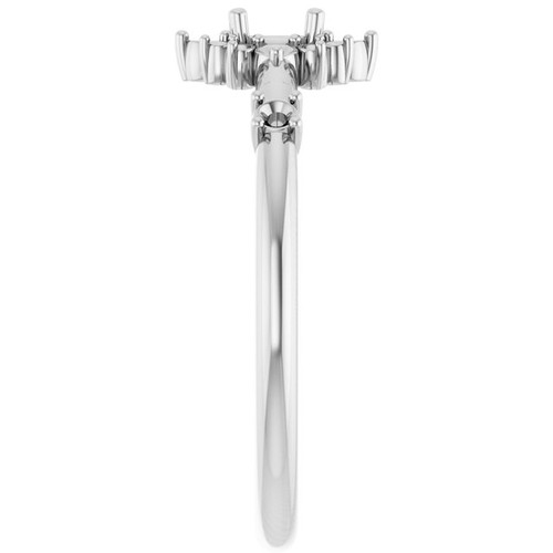 Halo Style Ring Mounting in 18 Karat White Gold for Round Stone..