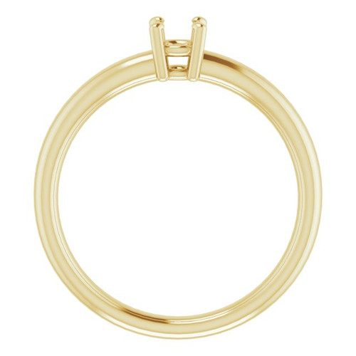Solitaire Engagement Ring Mounting in 10 Karat Yellow Gold for Round Stone..