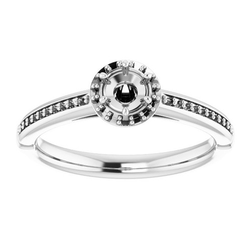 Halo Style Ring Mounting in Platinum for Round Stone.. Halo Style Ring Mounting in Platinum for Round Stone..