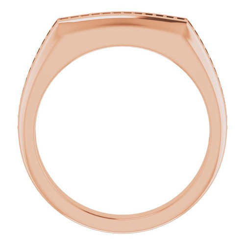 Accented Ring Mounting in 14 Karat Rose Gold for Round Stone..
