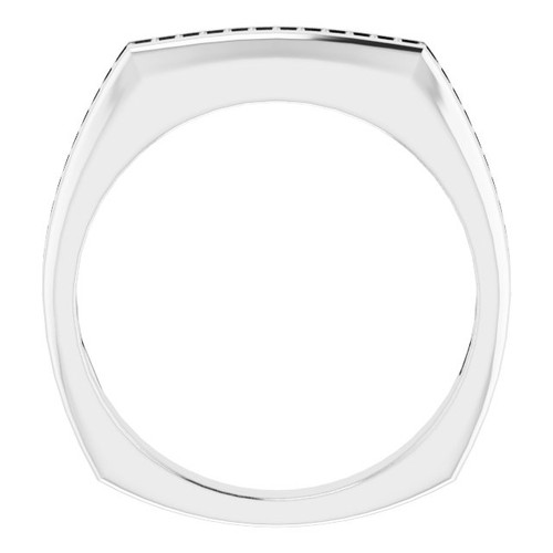 Accented Ring Mounting in 10 Karat White Gold for Round Stone...