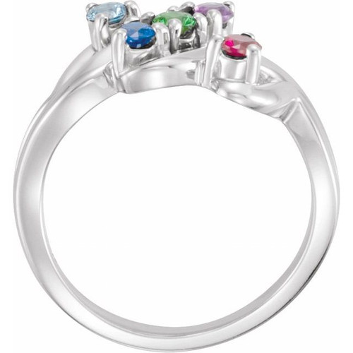 Family Freeform Ring Mounting in Platinum for Round Stone... Family Freeform Ring Mounting in Platinum for Round Stone...