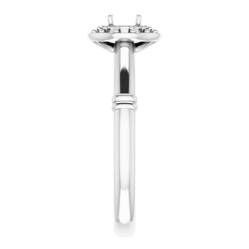 Halo Style Engagement Ring Mounting in Platinum for Round Stone.. Halo Style Engagement Ring Mounting in Platinum for Round Stone..