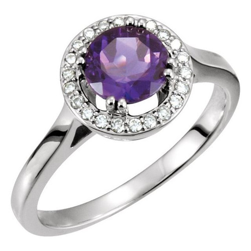 Halo Style Ring Mounting in Platinum for Round Stone, 5.1 grams