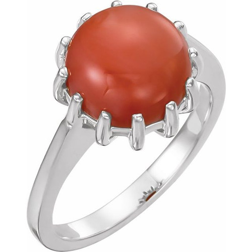 Solitaire Ring Mounting in 10 Karat Yellow Gold for Round Stone, 1.66 grams