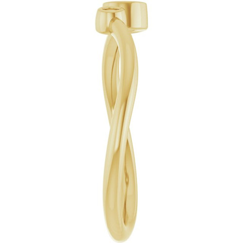 Accented Bezel Set Ring Mounting in 10 Karat Yellow Gold for Round Stone, 1.78 grams Accented Bezel Set Ring Mounting in 10 Karat Yellow Gold for Round Stone, 1.78 grams