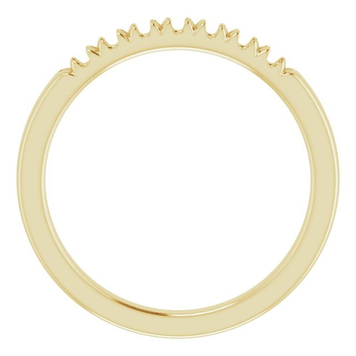 Family Stackable Ring Mounting in 18 Karat Yellow Gold for Round Stone, 2.8 grams