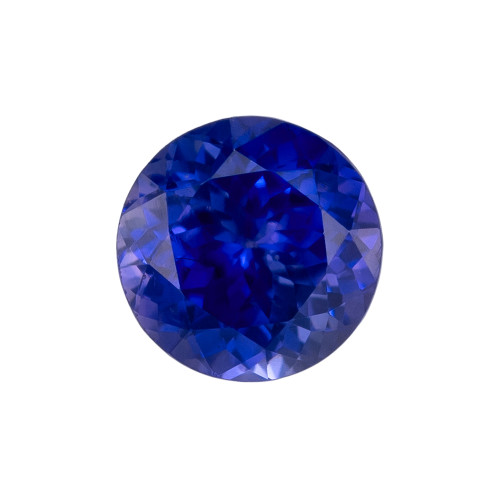 0.68 Carat Rich Purple Color Sapphire Stone, Round Shape, 5.1 mm