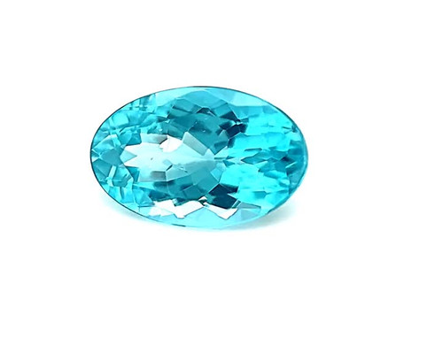 Oval Shape, 2.79 carats Blue Paraiba Colored Apatite Gem, 10.08 x 7.98 x 5.34