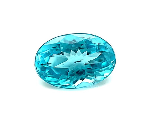 Oval Shape, 2.83 carats Blue Paraiba Colored Apatite Gem, 9.54 x 7.92 x 5.51