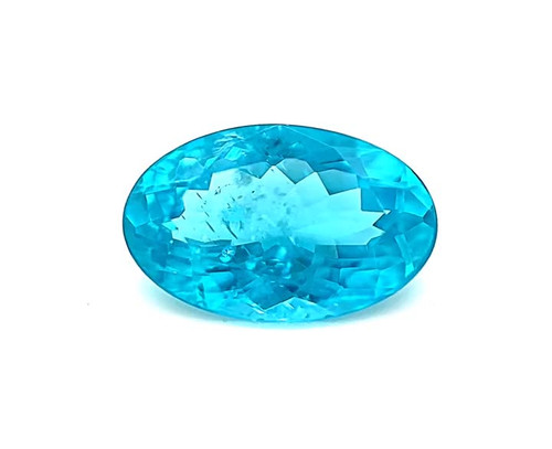 Oval Shape, 3.41 carats Blue Paraiba Colored Apatite Gem, 10.99 x 8.6 x 5.36