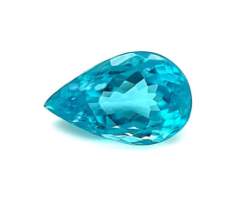 Pear Shape, 3.13 carats Blue Paraiba Colored Apatite Gem, 10.39 x 7.98 x 5.8