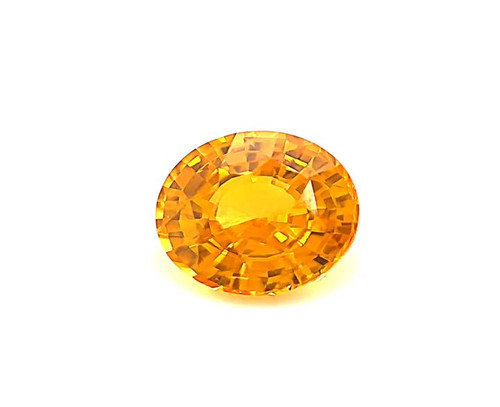 Round 2.08 carats Yellow Sapphire, 7.46 x 4.62