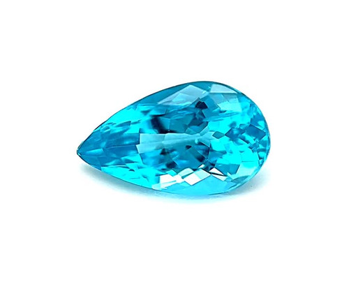 Pear Shape, 2.33 carats Blue Paraiba Colored Apatite Gem, 10 x 7.05 x 5.37