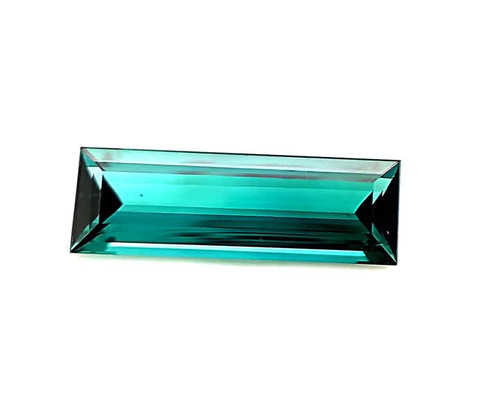 Straight Baguette 4.79 carats Teal Tourmaline, 17.13 x 6.97 x 4.37