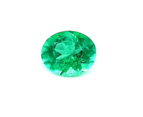 Round Shape, 1.23 carats Fine Emerald Gemstone, 7.34 x 4.5