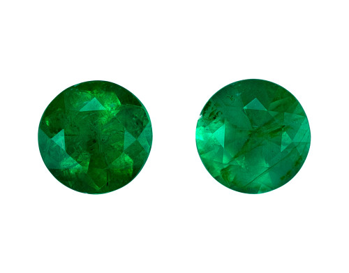 0.42 Green Emerald Round 4 mm