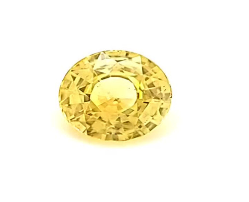 Round 2.08 carats Yellow Sapphire, 7.33 x 4.62