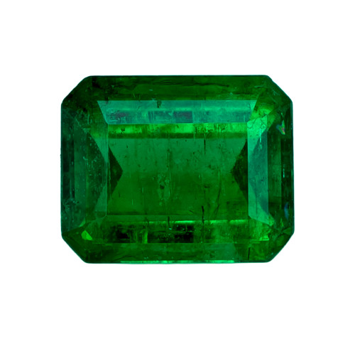 0.39 Carat Fine Green Emerald Gemstone in Octagon Cut, 5.1 x 4.1 mm