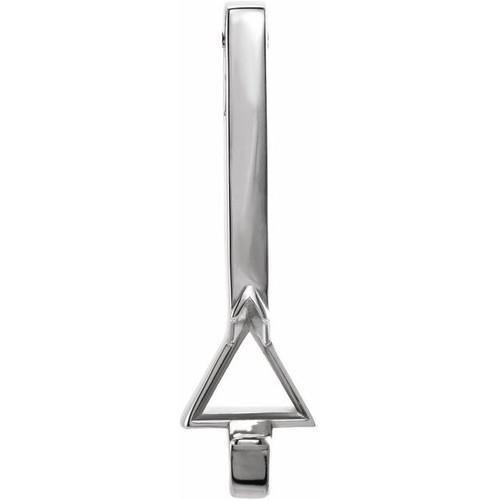 Bar Pendant Mounting in Sterling Silver for Triangle Stone, 0.83 grams