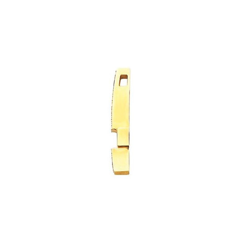 Accented Bar Slide Pendant Mounting in 10 Karat White Gold for Square Stone, 2.08 grams