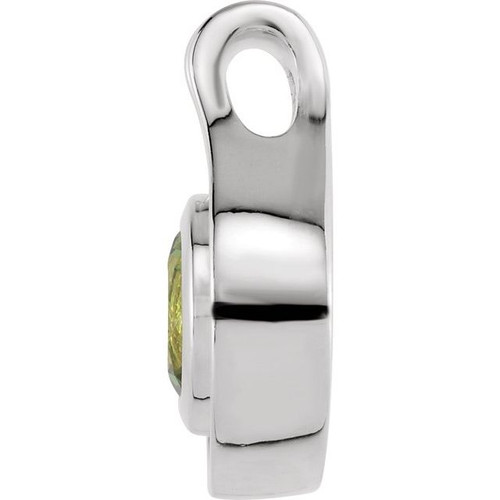 Beaded Solitaire Pendant Mounting in Platinum for Round Stone, 4.78 grams